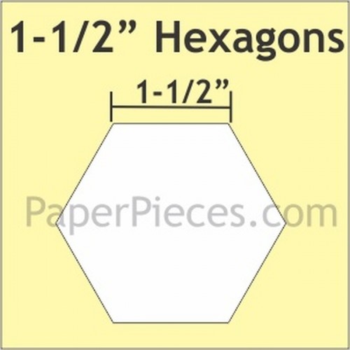 HEXAGON 1.5 " PAPER PIECES (50)