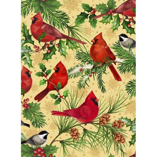 Christmas Cardinals - TAN