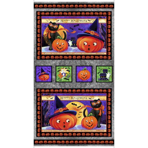 Panel - Halloween Picture Patches 60cm - GRAY