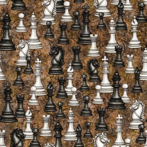 Large Chess Pieces - BROWN