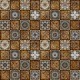 Checkerboard Medallion - BROWN