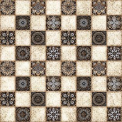 Checkerboard Medallion - CREAM