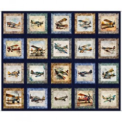Airplane Picture Patches Panel 90cm - BLACK