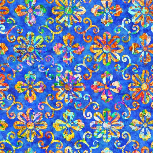 Batik Floral-BLUE