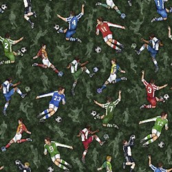 Soccer Players Tossed-GREEN