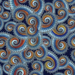 Swirl Scroll-NAVY