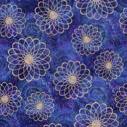 Spiral Floral-BLUE