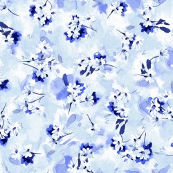 Tossed Watercolor Flowers-WHITE