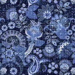 Floral Paisley - BLUE