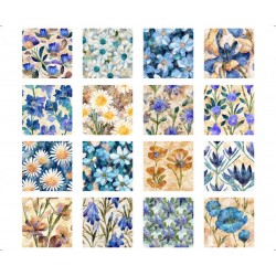 Floral Picture Patches Panel - 90cm
