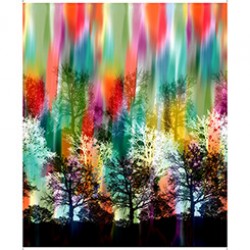 Watercolour Tree Border Panel - 90cm
