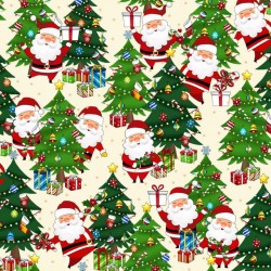 Santas & Christmas Trees - CREAM