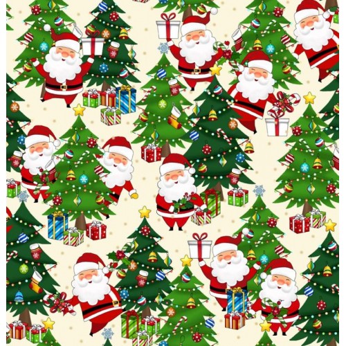 Santas & Christmas Trees - CREAM