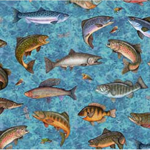 Fish Allover - BLUE