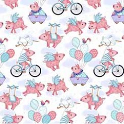 Flying Pigs & Bicycles - WHITE