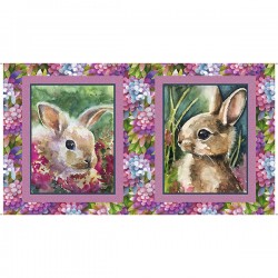 Bunny Picture Patches panel - 60cm