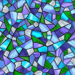 108" Wideback - Mosaic - BLUE