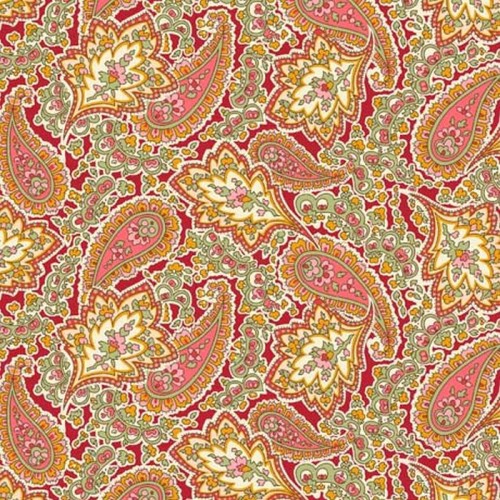 Packed Paisley  -Red