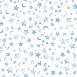 108" Wideback Moon & Stars - BLUE