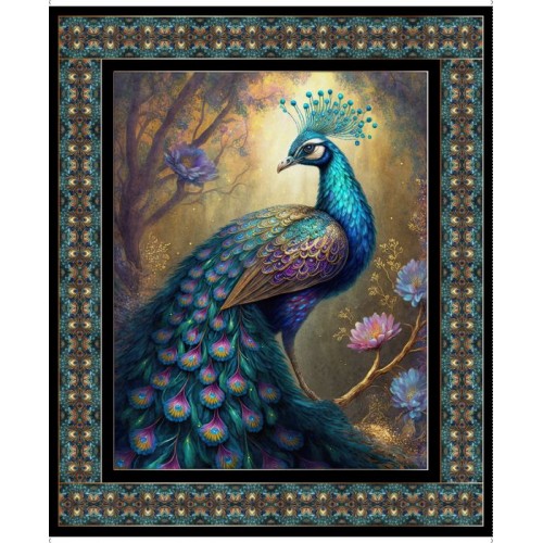 Peacock Panel -90cm