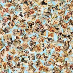 Dog Collage -Blue