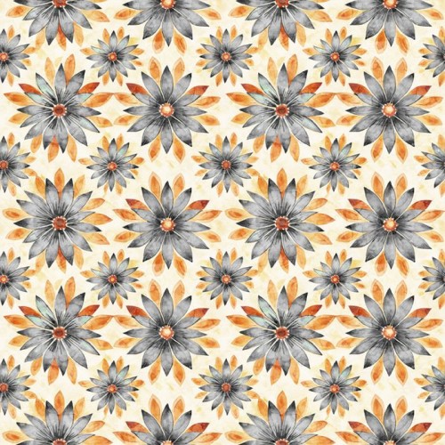 Geo Floral -Gray