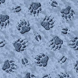 Animal Paw Prints -Blue