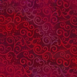 108" Wideback Ombre Scroll Backing - RUBY