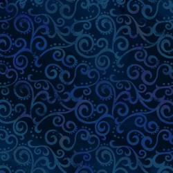 108" Wideback Ombre Scroll Backing - NAVY