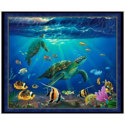 TURTLES PANEL - BLUE 90CM