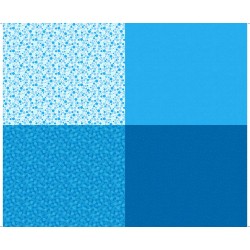 FAT QUARTER PANEL (90CM) - BLUE
