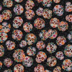 Sugar Skulls Toss - CHARCOAL