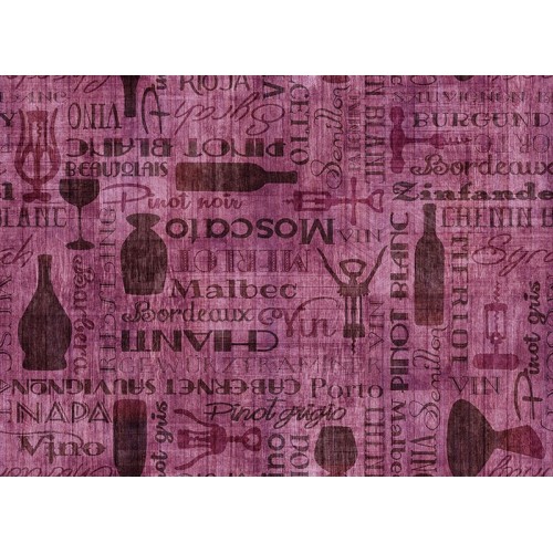 Wine Bottles And Words Tonal - ROSE
