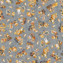 Construction Animal Abc Toss - GRAY