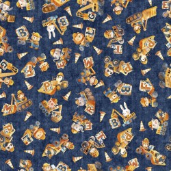 Construction Animal Abc Toss - DENIM