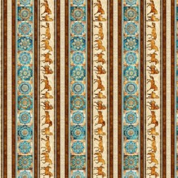 Horse & Mandalas Border Stripe - MULTI