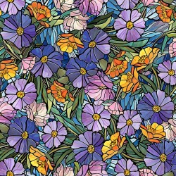 Stained Glass Floral - MULTI