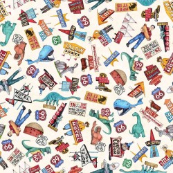 Route 66 Icons - CREAM