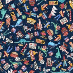 Route 66 Icons - NAVY