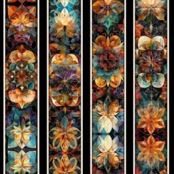 Kaleidoscope Border Stripe - BLACK