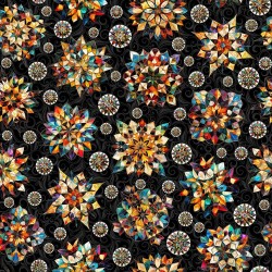 Kaleidoscope Medallions - BLACK