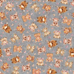 Baby Highland Cows - gray