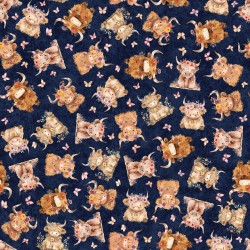 Baby Highland Cows - NAVY