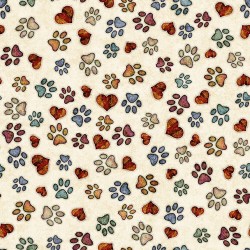 Puppy Dog Prints - CREAM