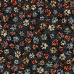 Puppy Dog Prints - CHARCOAL