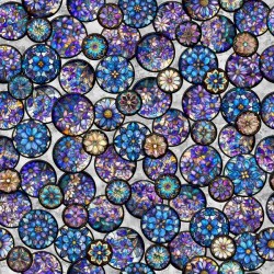Floral Circle Vignettes - GRAY
