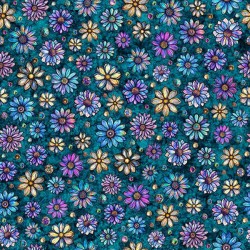 Small Floral - DK. TEAL
