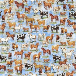 Cows & Horses - LT. BLUE