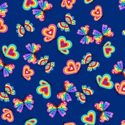 Hearts & Butterflies - NAVY