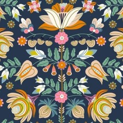 Folk Bouquet - NAVY